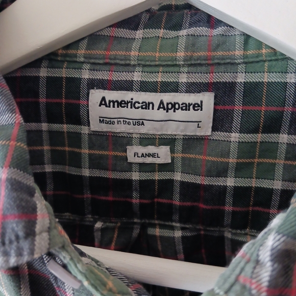 American Apparel Multicolor Plaid Casual Button Down Shirt - Picture 2 of 3